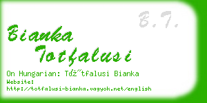 bianka totfalusi business card